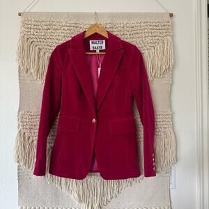 NWT: Walter Baker Eve Velour Blazer